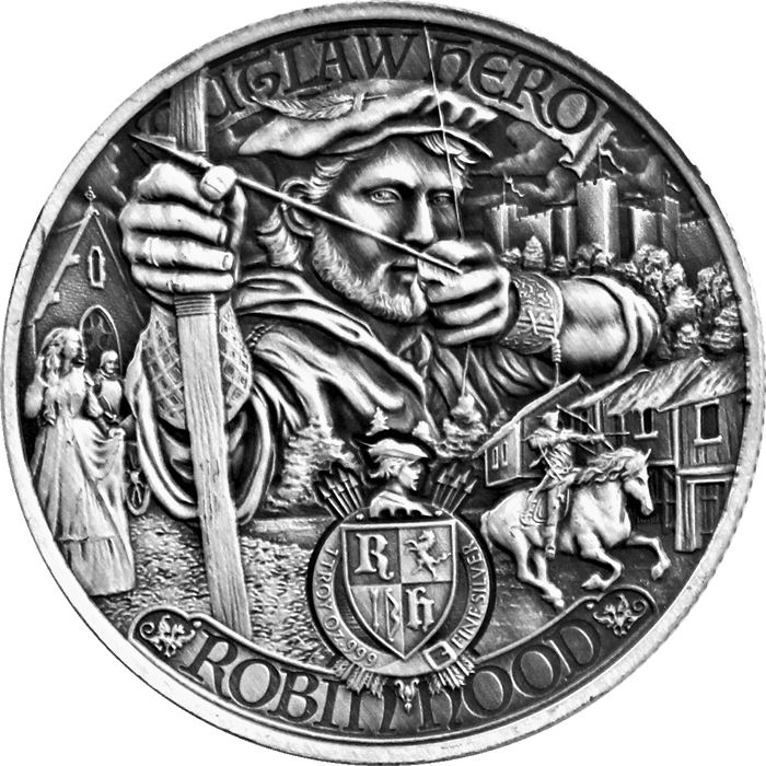 Robin Hood 1 oz Silver Coin - Niue $2