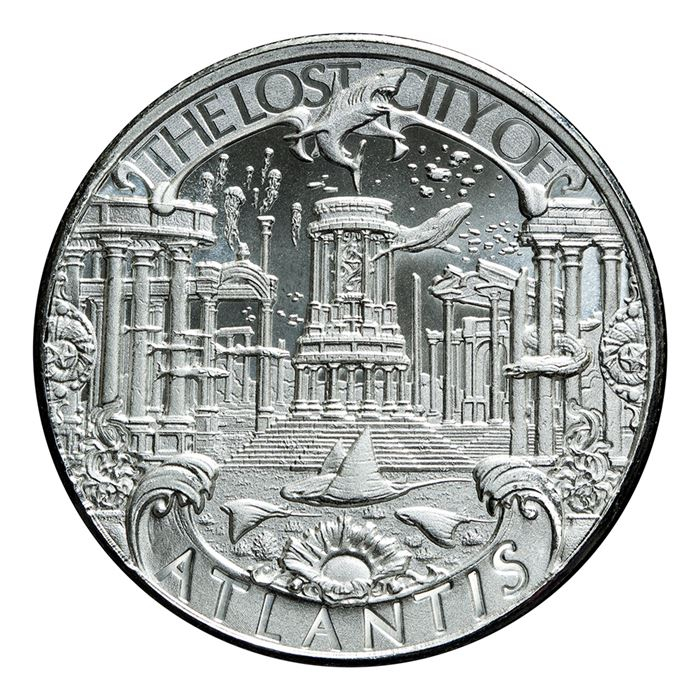 Atlantis 1 oz Silver Round - Lost Cities Series (.999 Pure)