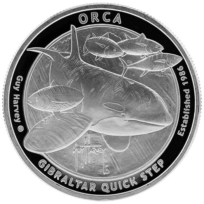 2016 Guy Harvey Orca 1 oz Silver Proof Like Round