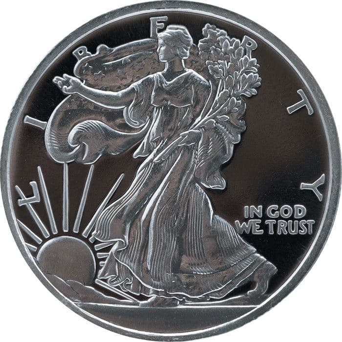 1 oz Walking Liberty Round (New) .999 Pure